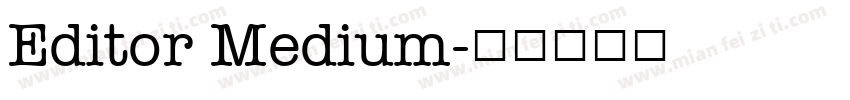 Editor Medium字体转换
